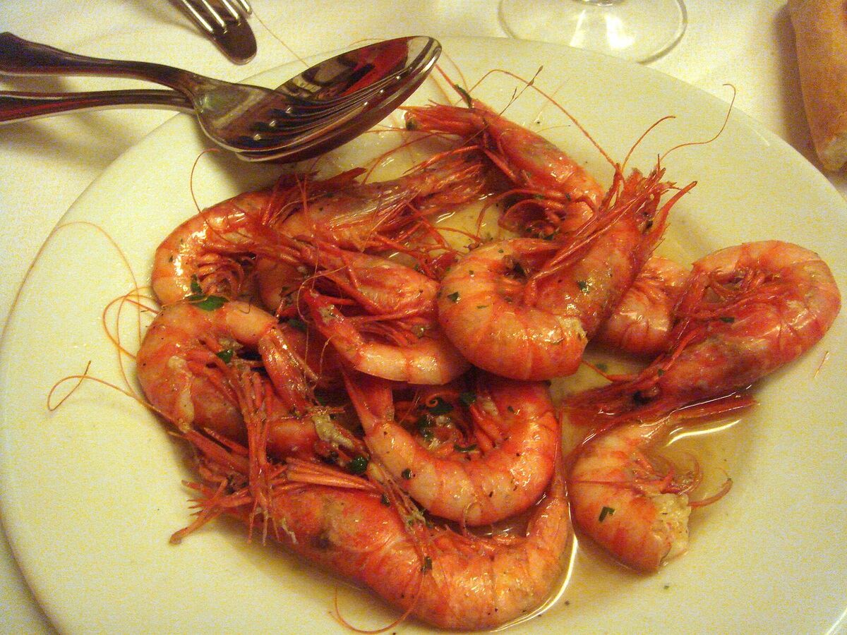 Illustrative photo of cooked whole shrimp